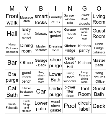 My 2026 challenge Bingo Card