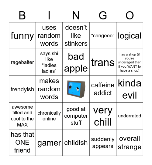 S.C.A.G. BINGO Card
