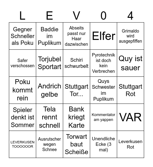 LEVERKUSEN BINGO Card