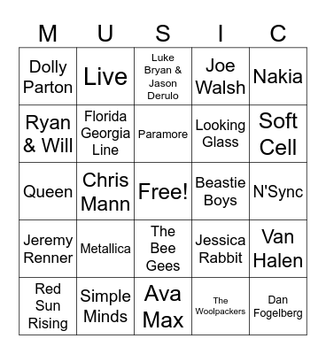 Music_01102026 Bingo Card
