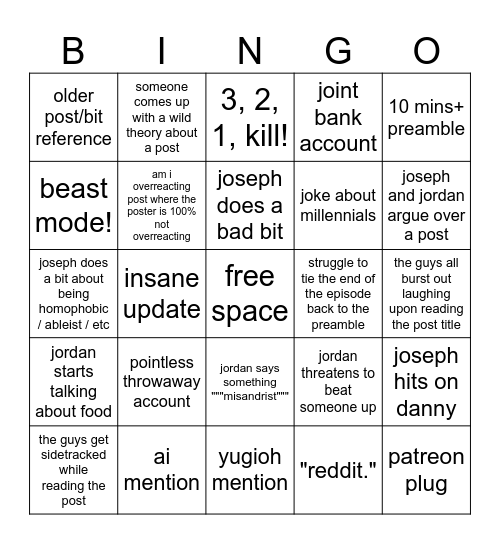 WOTC Bingo Card