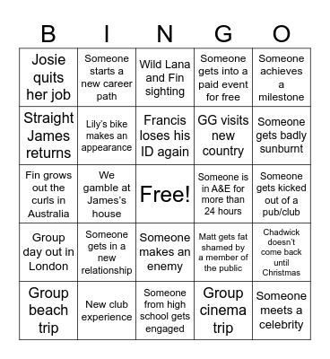 2026 Bingo Card