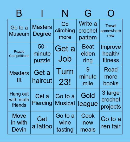 2026 Bingo Card