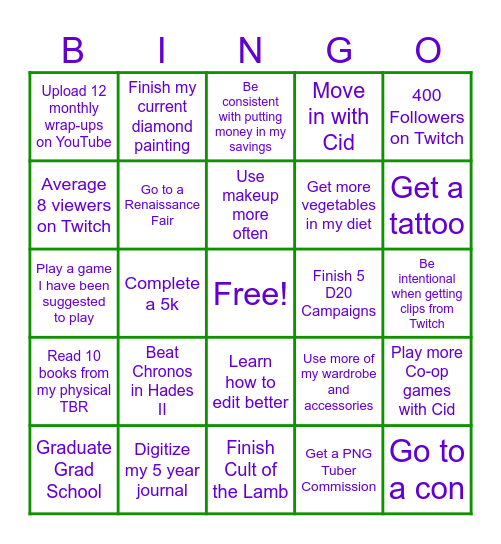 To Do Bingo 2026 Bingo Card
