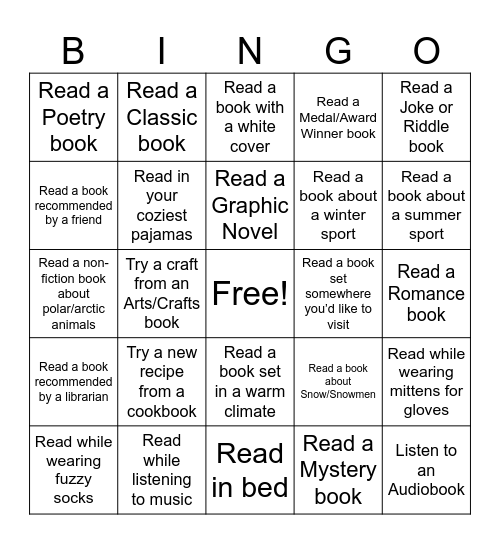 Winter Bingo Card