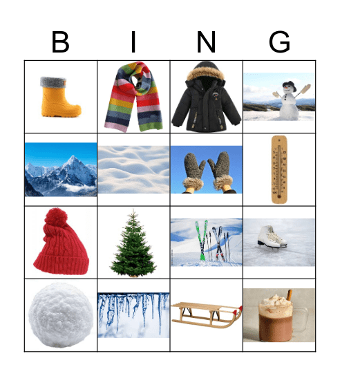 L'hiver / De winter Bingo Card