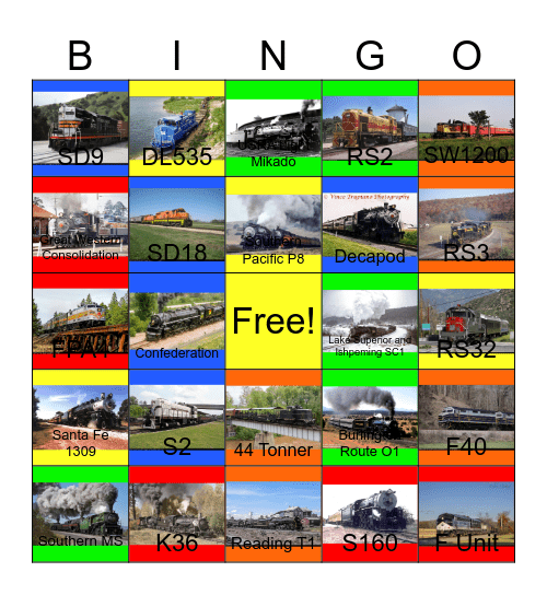 Chicago and Illinois Midland and other Shortline Railroads  that I would like to take photographs with Carmen one day Bingo Card