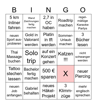2026 Bingo Card