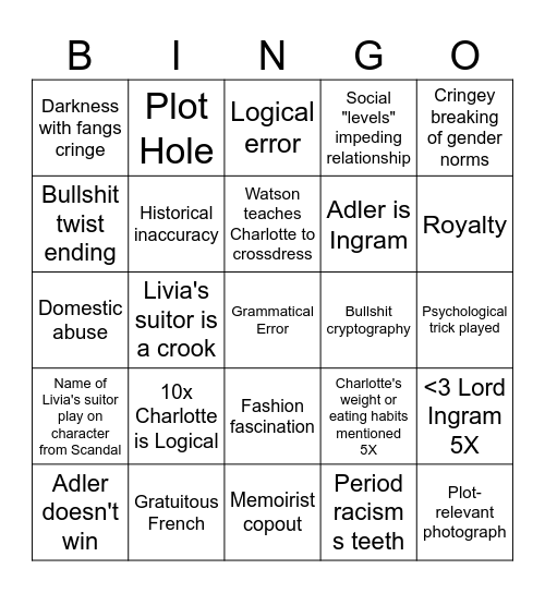 Seriously Average Bingo Card