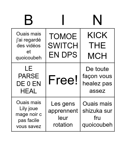 KIKI Bingo Card