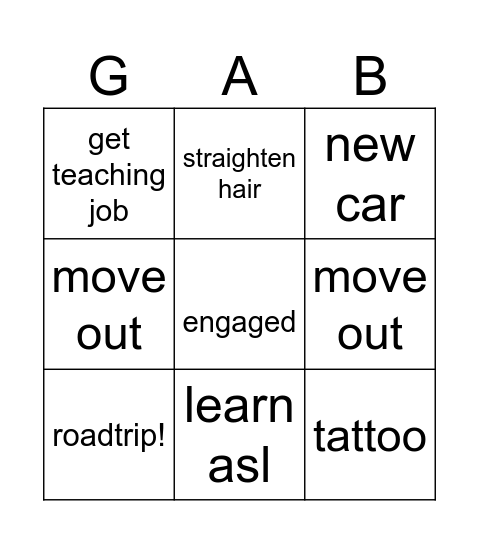 gab 2026 bingo Card