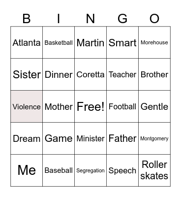 LJ Bingo Card