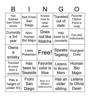 Health Summit Bingo Card