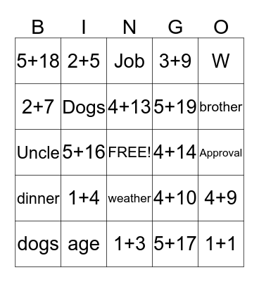 Bingo Card