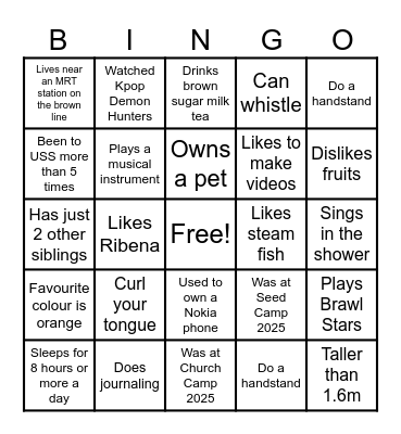 Seed 2026 Bingo Card