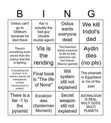 Justice of the Bingo Card