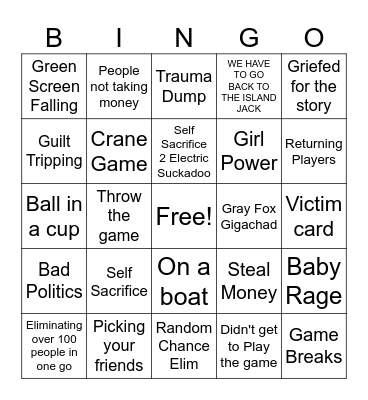 MR TEETH BINGO Card
