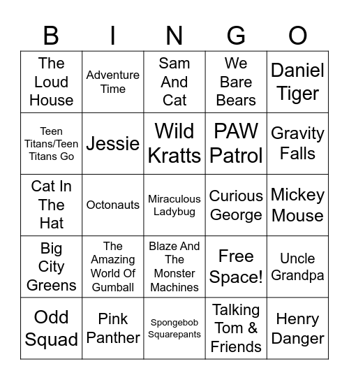 Kid Shows Bingo Card