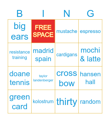 IGNACIOS BIG TIME BINGO BONGO Bingo Card