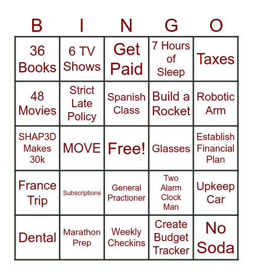 2026 BINGO Card