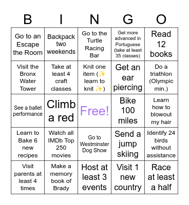Deb’s Bingo Card