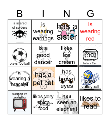 Find someone who... Bingo Card