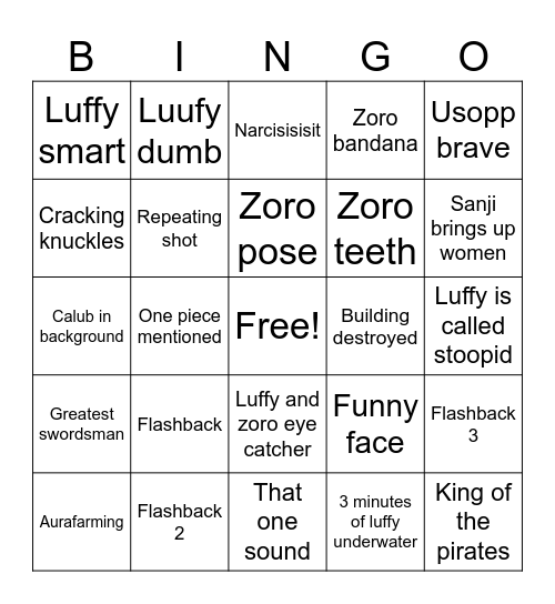 bwuauhahahhhh Bingo Card