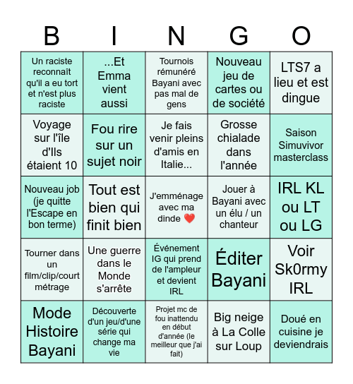 Bingo 2026 Lou Bingo Card