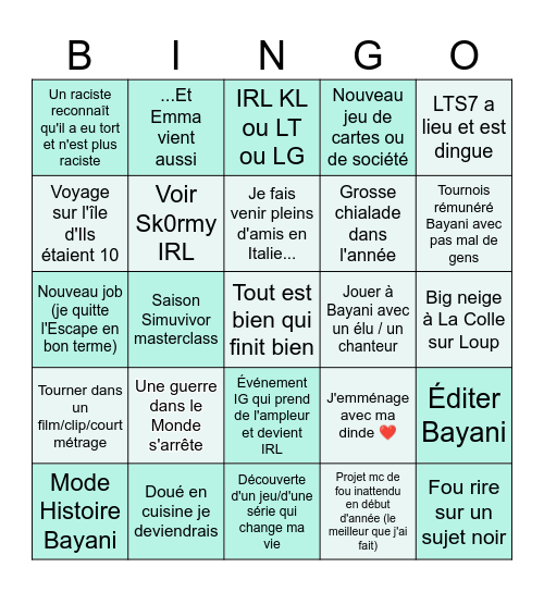 Bingo 2026 Lou Bingo Card