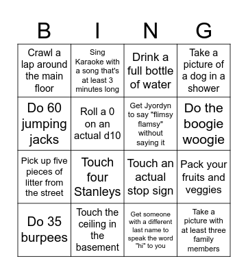 Part 2 Bingo Card