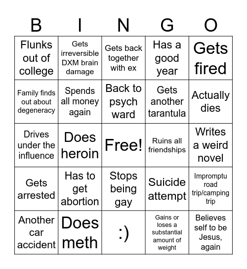 yaya 2026 bingo Card