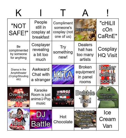 Kitacon 2026 Bingo Card