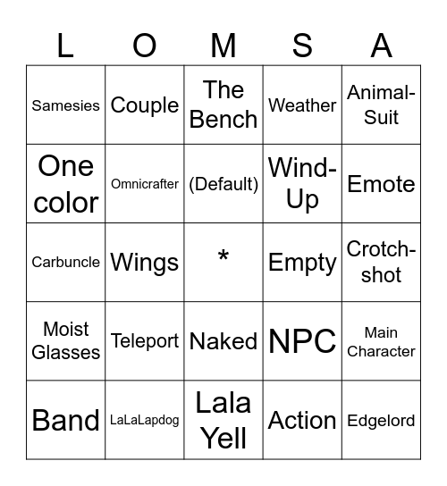 Lominsan Bingo Card