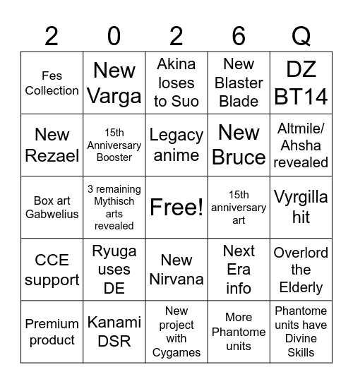 VG 15th 2026.1 Bingo Card