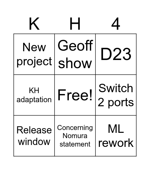 KH 2026 Bingo Card