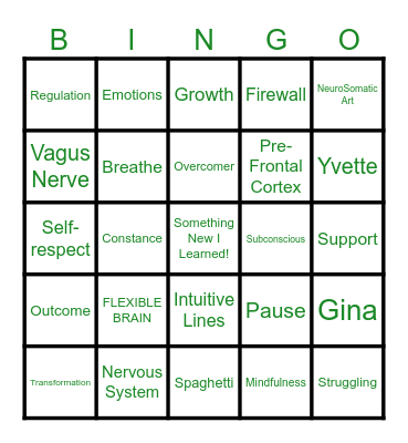 MIND YOUR BUSINESS Bingo Card