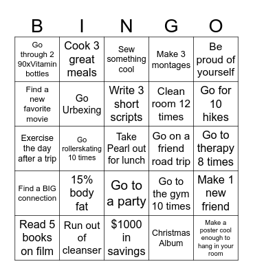 2026 Bingo Card