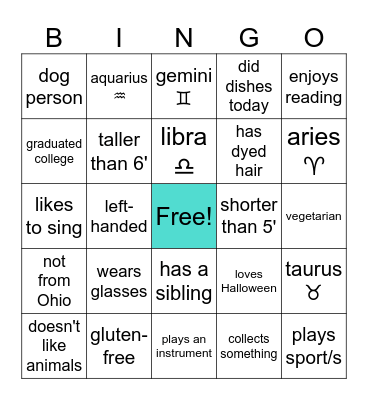 Huckleberry House Bingo Card
