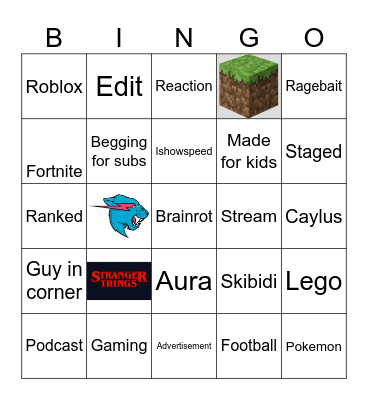 Calvin Bingo Card