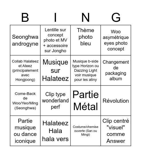 Golden Hour Part 4 Bingo Card