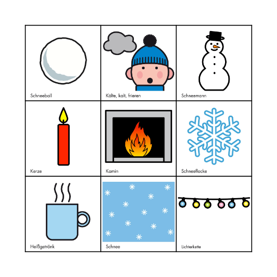 Winter Bingo Card