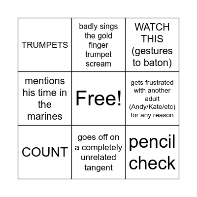 Steve Bingo! Bingo Card