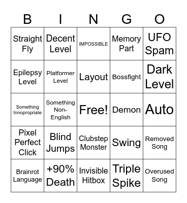 Recent Tab Bingo Card