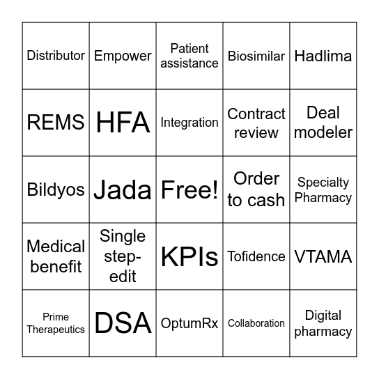 MA&AM 2026 Bingo Card