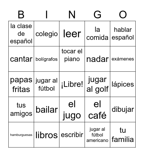 ¿Te gusta? Bingo Card