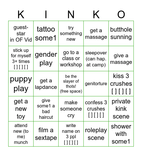 2026 kinko Bingo Card