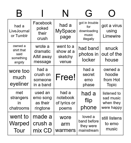 Find someone who... Bingo Card