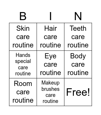 Wellness Bingo Card