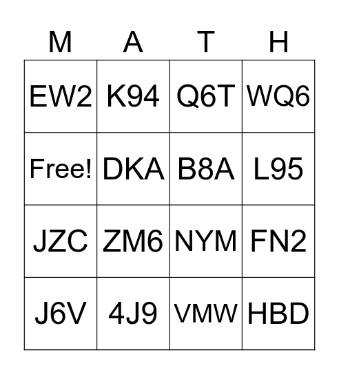 Integer MTSS IXL BINGO Card