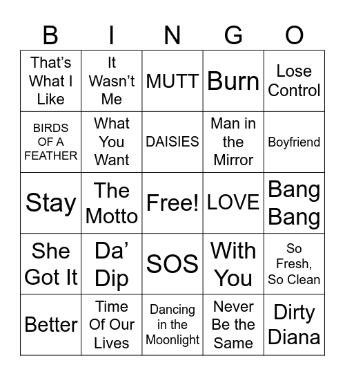 $$$- BINGO -$$$ Bingo Card